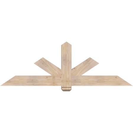 Ekena Millwork Kennewick Smooth Timber Gable Bracket, Douglas Fir, 72"W x 24"H x 3 1/2"D x 5 1/2"F, 8/12 Pitch GBW072X24X0406KEN00SDF